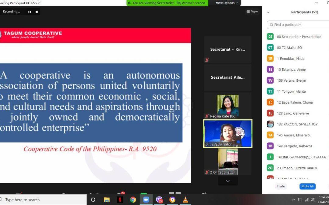 Coop members gather, Virtually